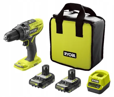 Zdjęcie produktu dla Wiertarko-wkrętarka udarowa akumulatorowa Ryobi 18V 2x2.0Ah