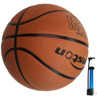 Obrázek produktu pro Basketbalový míč velikosti 7 s pumpou, vhodný pro použití v interiéru i exteriéru