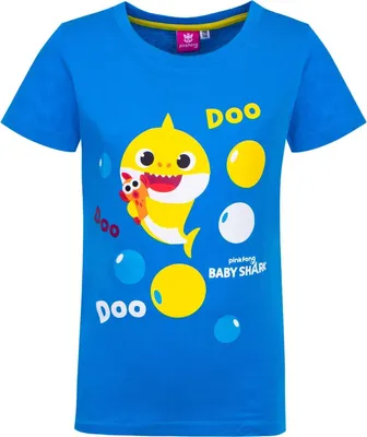 Produktbild von Baby Shark T-Shirt Baumwoll-Mix für Kinder 110/116 Blau