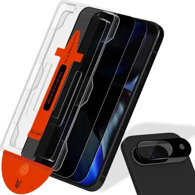 Zdjęcie produktu dla 2-Pack Google Pixel 9 Privacy Ochrona Ekranu & 1-Pack Ochrona Aparatu - Hartowane Szkło | [Automatyczna Instalacja] - Bez Pęcherzyków