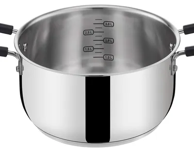 Zdjęcie produktu dla Głęboki rondel Lagostina Pratica ze stali nierdzewnej 18/10, 2 silikonowe uchwyty, dno Lagoseal Plus, nadaje się do kuchenek indukcyjnych, 18 cm