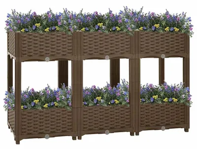 Productafbeelding van Verhoogd Bloembed van Polypropyleen 120x40x71 cm