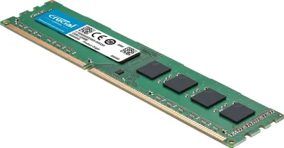 Produktbild von Crucial CT2K51264BD160BJ, 8 GB, 2 x 4 GB, DDR3, 1600 MHz, 240-pin DIMM, Schwarz, Grün