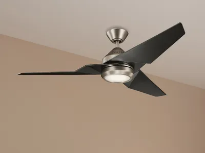 Obrázok produktu pre Elstead Jade tichý stropný ventilátor s LED svetlom Ø152cm + diaľkové ovládanie saténová čierna