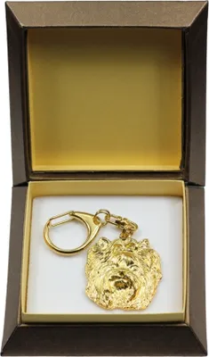 Produktbild von Yorkshire Terrier I - Vergoldeter Schlüsselanhänger mit Hund in Geschenkbox, Handtaschen-Dekoration, Luxus-Accessoire der Marke Art-Dog
