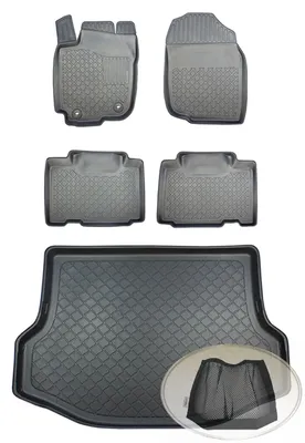 Produktbild von SET Kofferraumwanne Gummifußmatten für Toyota RAV4 4 Vor-Facelift Steilheck Geländewagen SUV 5-türer 2013-2016