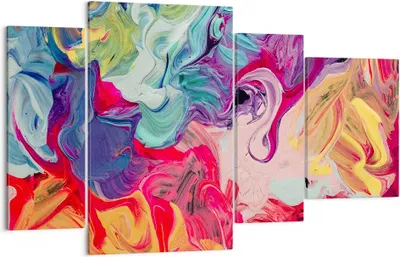 Produktbild von Bild auf Leinwand - Leinwandbild - Abstraktion modern - 120x70cm - Wand Bild - Wanddeko - Leinwanddruck - Bilder - Kunstdruck - Wanddekoration - Leinwand bilder - Wandkunst - DL120x70-3877