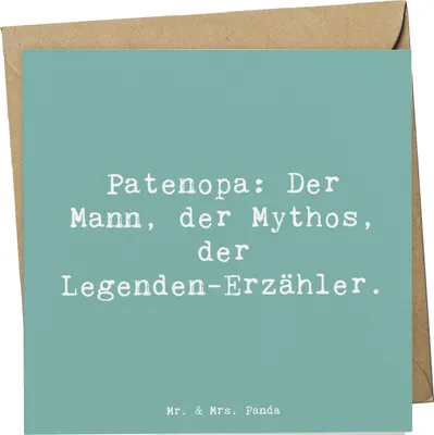 Produktbild von Mr. & Mrs. Panda Klappkarte Spruch Patenopa Legende - Meeresbrise - Geschenk, Glückwunschkarte, faltkarte, Geschichten, Patenkind, Patenschaft, Geburtstage, Erinnerungen