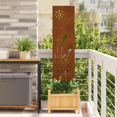 Obrázok produktu pre vidaXL Záhradná zástena Canvas Rusty 32 x 140 cm Oceľ odolná voči poveternostným vplyvom