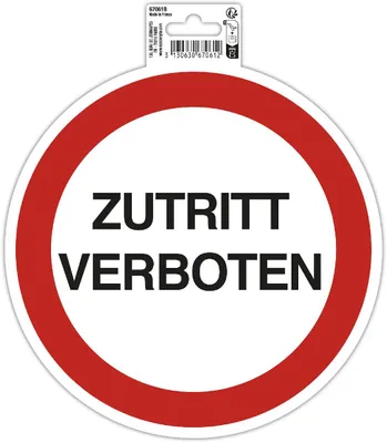 Obrázok produktu pre EXACOMPTA  67061B EXACOMPTA Hinweisschild "Zutritt verboten", rot/weiß