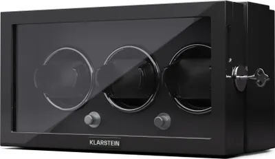 Obrázek produktu pro Klarstein Sarthe 3, natahovač hodinek, pro 3 hodinky, 4 režimy otáčení, LED osvětlení, zámek