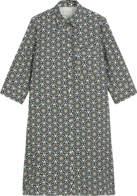 Produktbild von Marc OŽPolo Casual (318) Dress, shirt dress, A-shaped, 3 4 s, multi/white Baumwolle F56 F56 40