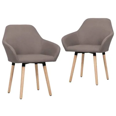 Produktbild von The Living Store Esszimmerstühle 2 Stk. Taupe Stoff