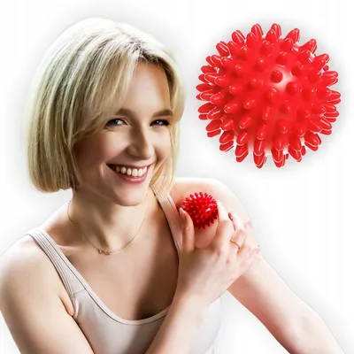 Produktbild von DrFit Sensorik-Massageball Igelball Rot ø 6 cm