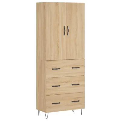 Zdjęcie produktu dla Witrynka, dąb sonoma, 69,5x34x180 cm, materiał drewnopochodny