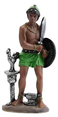 Ogun-Figur aus Harz, 14 cm, religiöses Motiv, einfarbig