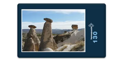 Produktbild von hansepuzzle 17271 - Catalkaya-Gabelfelsen Puzzle, 130 Teile, Orte, 28,7 x 20,0cm mit hochwertiger Aufbewahrung, Kartonbox & Beutel