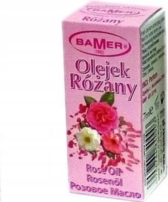 Produktbild von BAMER | Vonný olej v sklenenej fľaštičke 7 ml - Vôňa ruže - Vôňa do izby a aromaterapia - Ideálny na vonné tyčinky, masážne prísady