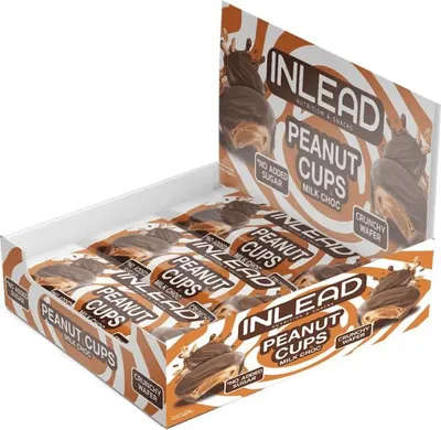 Produktbild von Inlead Wafer Cups (15x50g) Peanut Milk Choc - Funktionelle Lebensmittel - Nussbutter