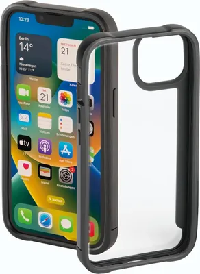 Image de Hama 00215507 Housse de protection pour portable 15,5 cm (6.1") Cover Noir, Transparent