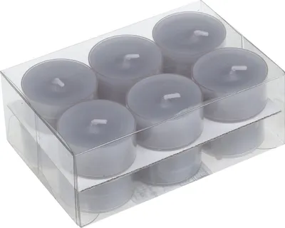 Produktbild von Teelichter in Kunststoffhülle Grau 18/38mm, 12er-Pack Steinhart Kerzen in RAL-Kerzen Güte Qualität