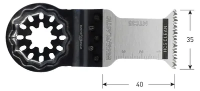 Productafbeelding van Rotec Starlock invalzaagblad, HCS, type MTC35, 35x50mm (5 st.)