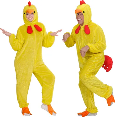 Produktbild von Küken Kostüm für Erwachsene | Gelb - Overall Größe: M/L