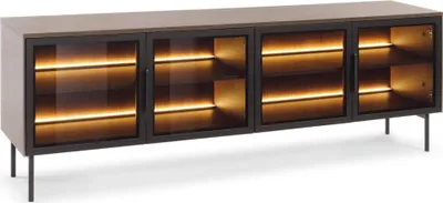 Produktbild von TV Schrank LUMI 181 cm 4D Eiche Dunin/ schwarz