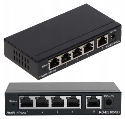 Zdjęcie produktu dla Ruijie Reyee RG-ES105GD - Switch 5x RJ45 1000Mb/s, niezarządzalny, desktop