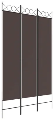 Zdjęcie produktu dla Parawan 3-panelowy, brązowy, 120x200 cm, tkanina
