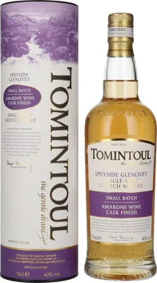 Produktbild von Tomintoul Small Batch Amarone Wine Cask Finish 40% Vol. 0,7l in Geschenkbox