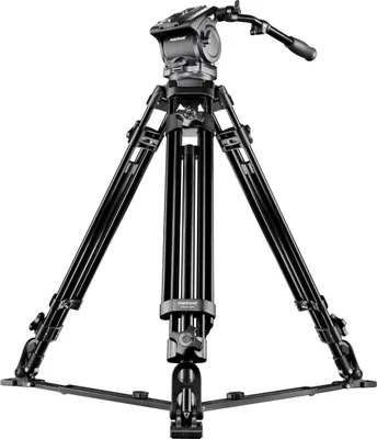 Produktbild von Mantona Dolomit 4000 Videostativ 170 cm (66,9 Zoll) - 850 x 190 x 190 mm / Traglast etwa 14 kg - für DSLR/Videokamera - inkl. Tasche - Tripod Kamerastativ Video Stativ mit Fluidkopf
