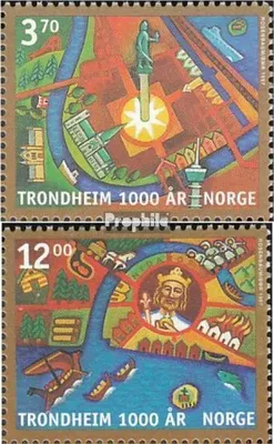 Produktbild von Briefmarken Norwegen 1997 Mi 1257-1258 (kompl.Ausg.) gestempelt 1000 Jahre Trondheim