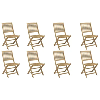 Produktbild von Gartenstühle 8 Stk. Klappbar 48,5x57x90 cm Massivholz Akazie