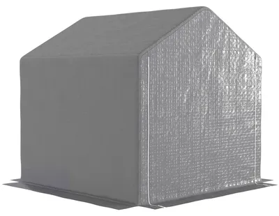 Produktbild von Gartenhaus (2 x 2 x 2 m), Fahrradunterstand mit verzinktem Stahlrahmen, wasserdicht und UV-best?ndig šC grau