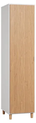 Produktbild von Drehtürenschrank / Kleiderschrank Arbolita 38, Farbe: Weiß / Eiche - Abmessungen: 195 x 47 x 57 cm (H x B x T)