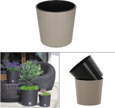 Produktbild von Prosperplast Blumentopf RATO ROUND Mokka 25 cm
