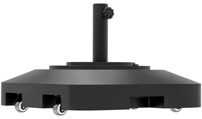 Produktbild von Sonnenschirmständer Beton rollbar mit 4 Rädern 2 Bremsen pulverbeschichteter Metallstiel 34 38 48 mm bis 2,8 m Schirm Ø 54,5 x 40,5 cm