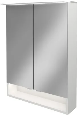 Produktbild von FACKELMANN LED Spiegelschrank B.STYLE / Badschrank mit gedämpften Scharnieren / Maße (B x H x T): ca. 60 x 81,2 x 15,3 cm / hochwertiger Schrank mit Spiegel und Beleuchtung fürs Bad / Korpus: Weiß