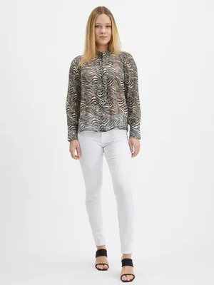 Obrázek produktu pro Černá dámská vzorovaná halenka 42