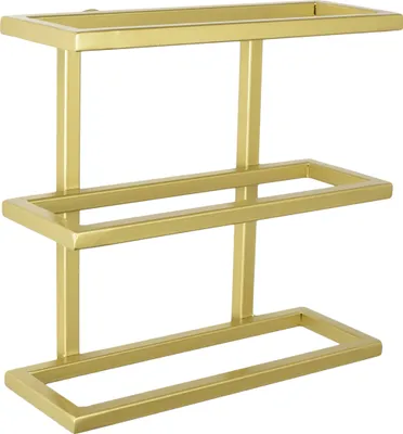 Produktbild von LOFT42 Pinot Wandweinregal – 3 Flaschen – Metall – Gold – 26 x 27 x 11 cm