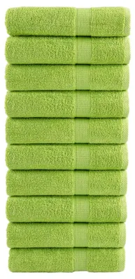 Immagine prodotto di vidaXL Asciugamani da doccia Premium SOLUND 10 pz. Verde mela 70x140 cm 600 g/m²