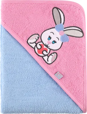 Produktbild von Be Mammy Kapuzenhandtuch Babyhandtuch aus Baumwolle 100cm x 100cm BE20-240-BBL (Hellblau - Hase, 100 cm x 100 cm)