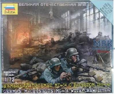 Productafbeelding van Wargames (Tweede Wereldoorlog) Figuren 6106 – Duits machinegeweerteam, Oostfront 1941 (1:72)