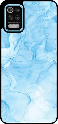 Immagine prodotto di Smartphonica Custodia per telefono adatta a LG K52 / K62 con stampa in marmo - Custodia posteriore in TPU con design in marmo - Azzurro