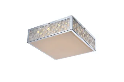 Produktbild von GLOBO Deckenleuchte LED Wohnzimmer Deckenlampe Muster eckig 30 cm Flur 41614