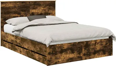 Immagine prodotto di vidaXL Struttura letto in rovere affumicato 150 x 200 cm Legno ingegnerizzato