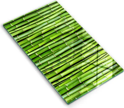 Produktbild von Glasschneideplatte - Herdabdeckplatte - 30x52 cm - Schneidebrett - Spritzschutz - Nature Bambus