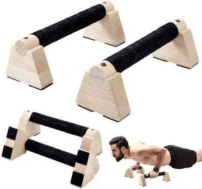 Produktbild von 2 Holz-Paralletten – für Handstandtraining und Krafttraining