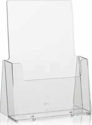 Produktbild von Standfester Prospekthalter für Kataloge, Flyer und Prospekte DIN A5 Hochformat transparent